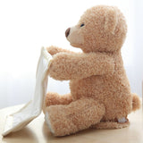 30Cm Robot Teddybeer Verstoppertje Geanimeerde Elektronische Beer Muziek Knuffel Pluche Talking Spelen Seek Verlegen Beer gift Voor Kids|Elektronische Huisdieren|
