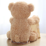 30Cm Robot Teddybeer Verstoppertje Geanimeerde Elektronische Beer Muziek Knuffel Pluche Talking Spelen Seek Verlegen Beer gift Voor Kids|Elektronische Huisdieren|