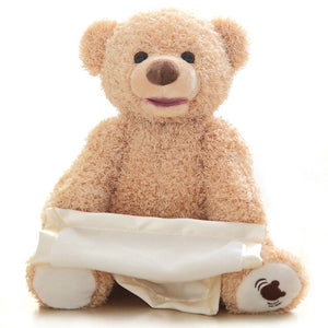 Pratende & bewegende 'kiekeboe' teddybeer